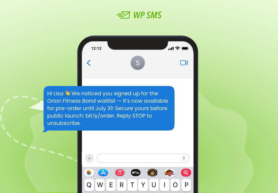 Personalized Follow-Up SMS Example